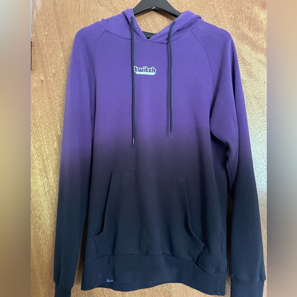 Twitch Dip Dye Pullover Hoodie - Purple Medium